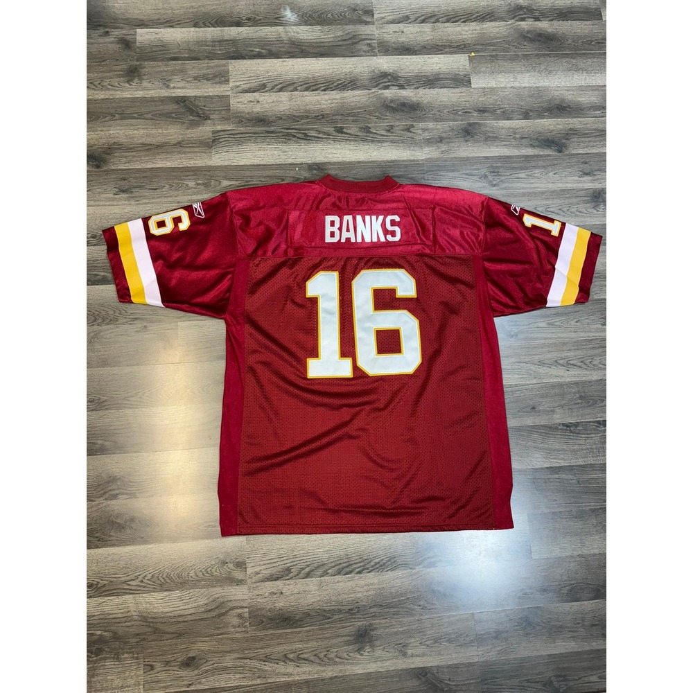 NWT Reebok NFL Washington Redskins Tony Banks 16 Jersey Burgundy Mens 56 SKU186